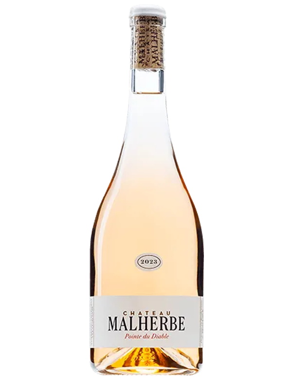 Bouteille de vin rosé Château Malherbe 2023, Pointe du Diable.